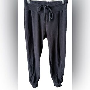 Splendid Black Joggers Drawstring Pants Womens Size XS ANKLE Length with Ruching